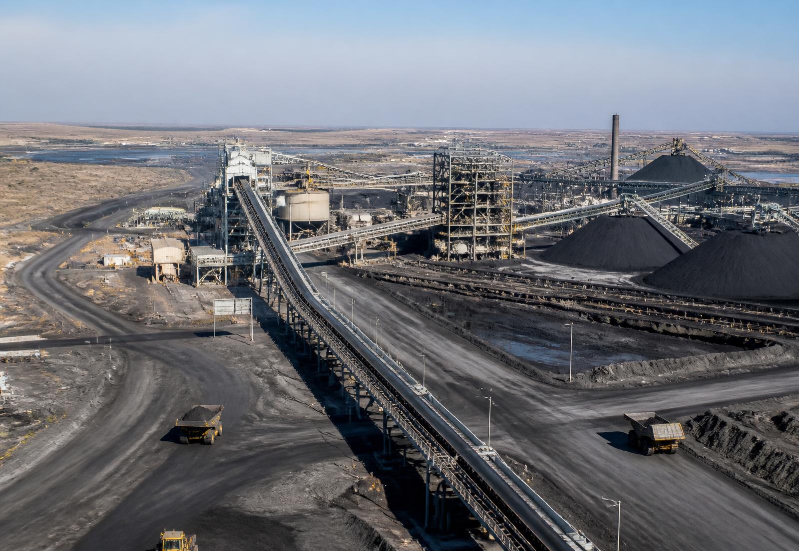 Roads & conveyors mining example