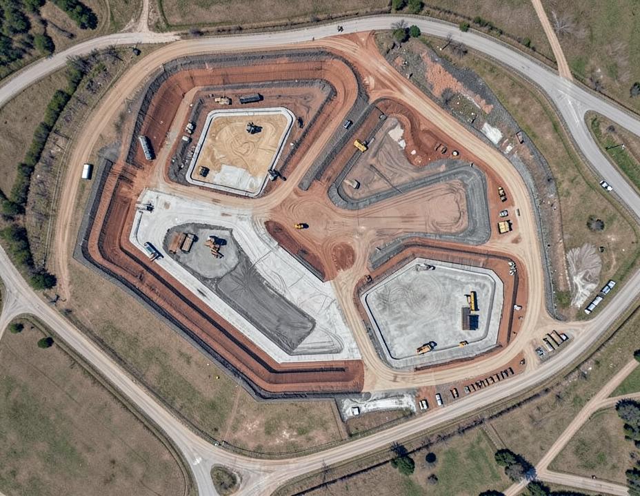 Satellite picture of Wash Plant — Now